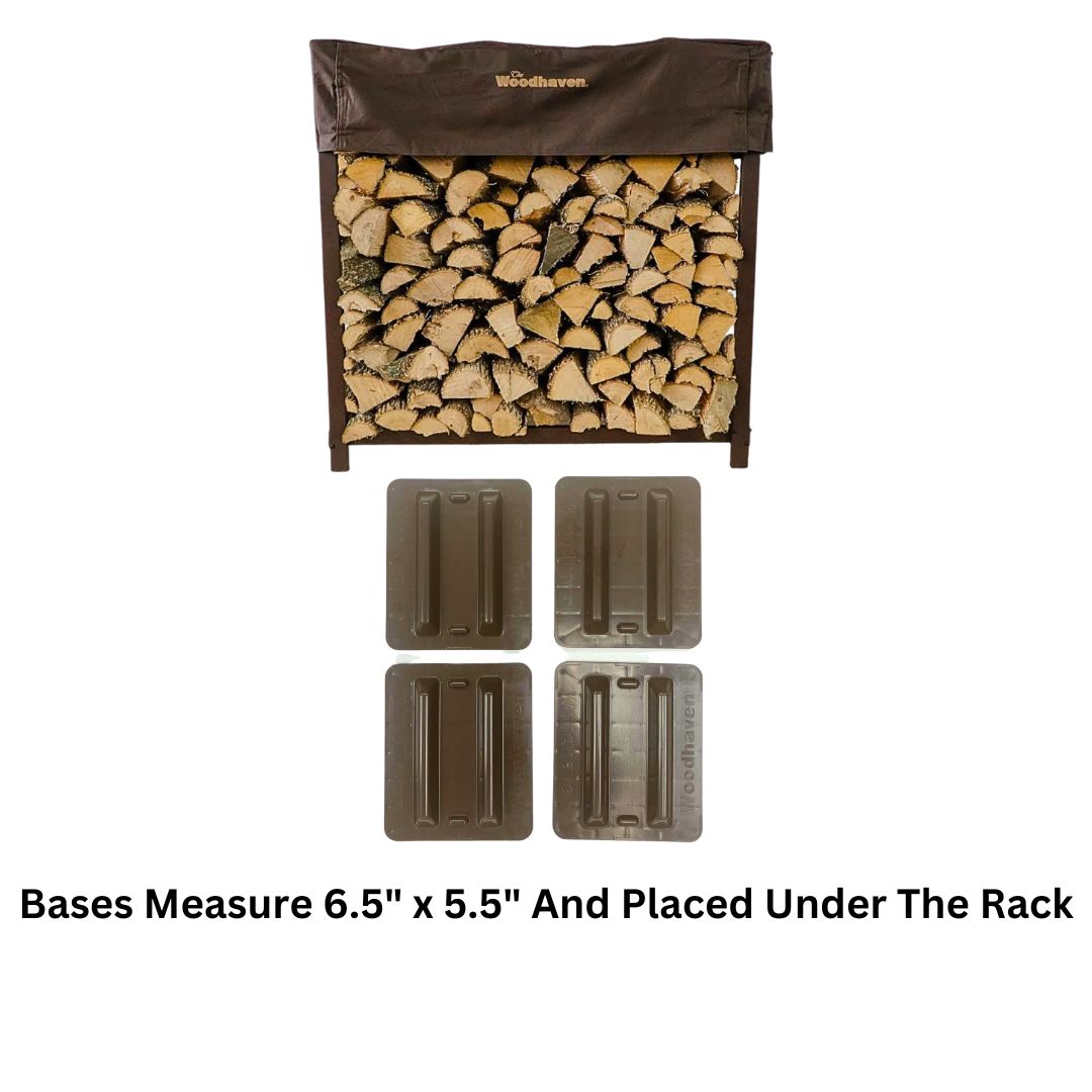4 ft Steel Firewood Rack Holds 1/4 Cord Woodhaven