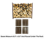 4 ft Steel Firewood Rack Holds 1/4 Cord Woodhaven
