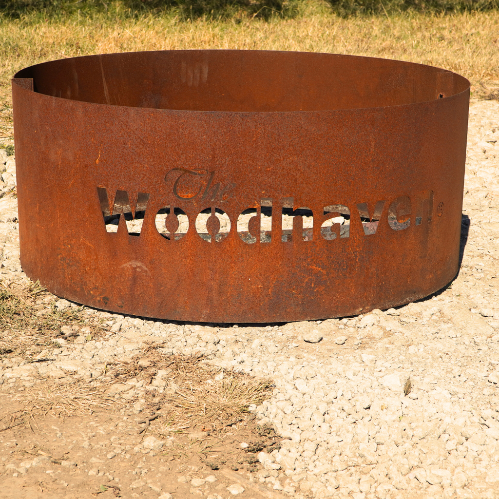 Portable Steel Fire Pit with Cooking Grate    USA Made  Woodhaven